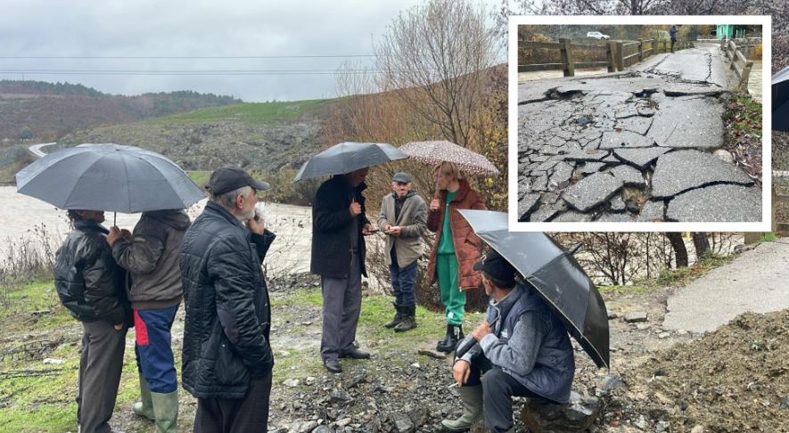 kolonje/-10-fshatra-u-bllokuan-nga-moti-i-keq,-banoret-proteste:-kemi-te-semure-qe-po-presin-ne-meshire-te-fatit