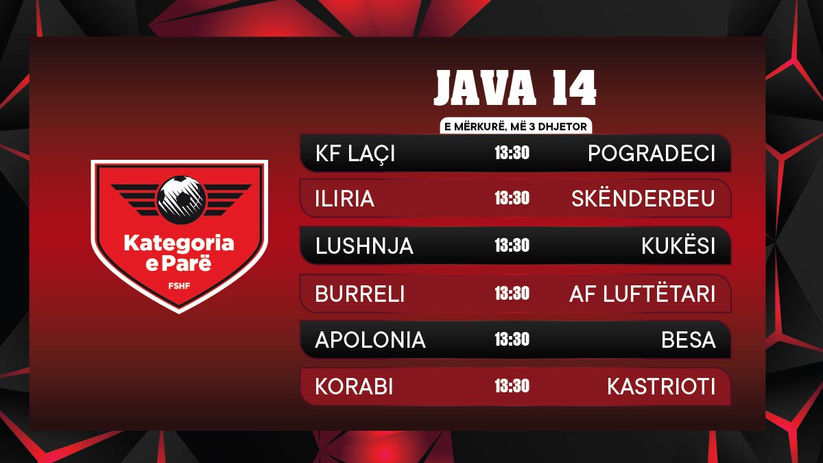 kategoria-e-pare-/-ndeshjet-e-javes-se-14-te-luhen-te-merkuren