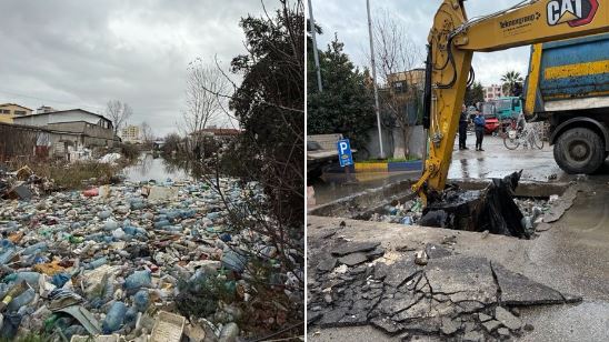 permbytjet-ne-durres,-rama-nxjerr-pamjet-nga-shkozeti:-hedhim-plehrat-e-shishet-plastike-neper-fusha-e-rrugeve-te-atdheut-dhe…