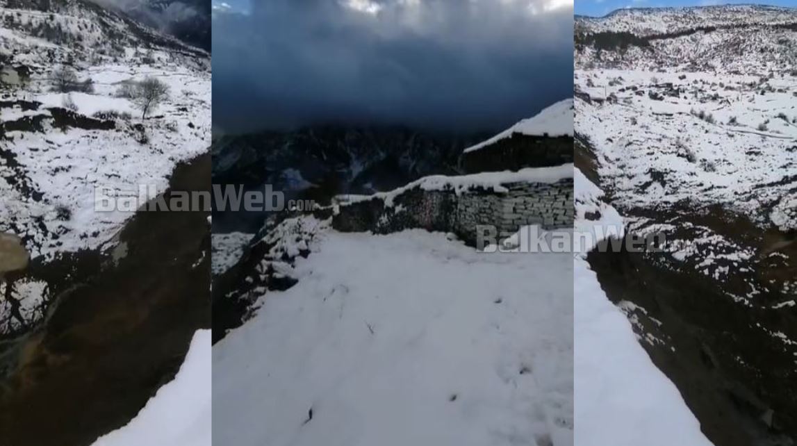 pamje-te-frikshme-nga-permeti!-banesa-vetem-nje-meter-larg-gremines,-rreshqitjet-e-dherave-vene-ne-rrezik-jetet-e-banoreve-(video)