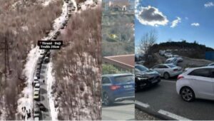 video/-25-kilometra-trafik,-qytetaret-“vershojne”-ne-dajtin-e-zbardhur-nga-bora,-bllokohen-per-ore-te-tera-ne-rruge