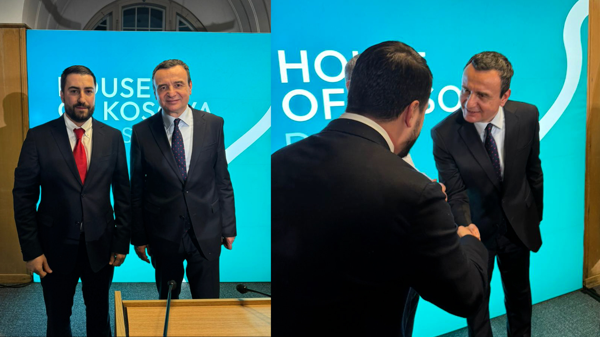 fatmir-hysenbelliu-ne-davos,-takim-me-kryeministrin-e-kosoves-albin-kurti